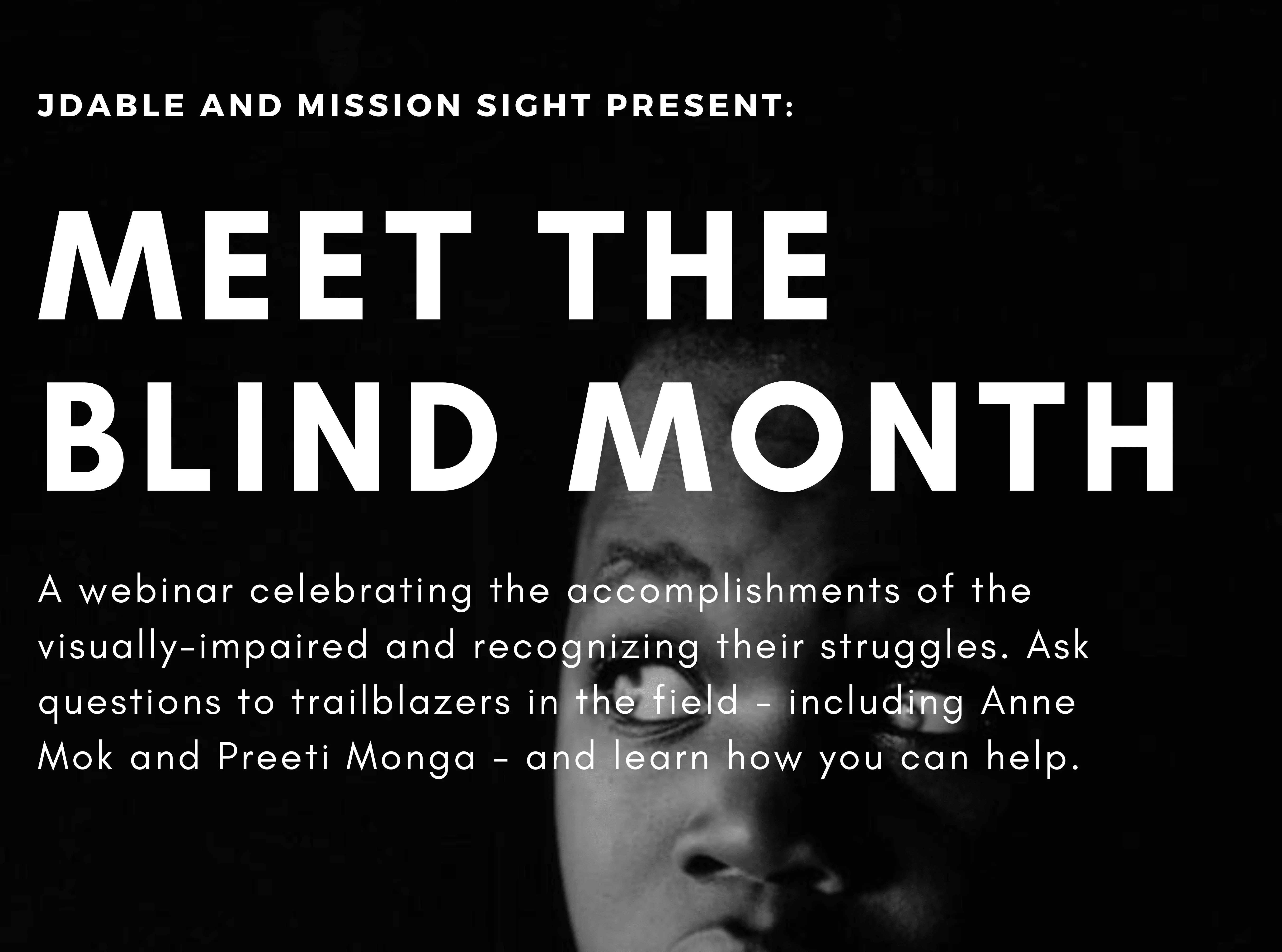 Jdable - Meet the Blind Month event