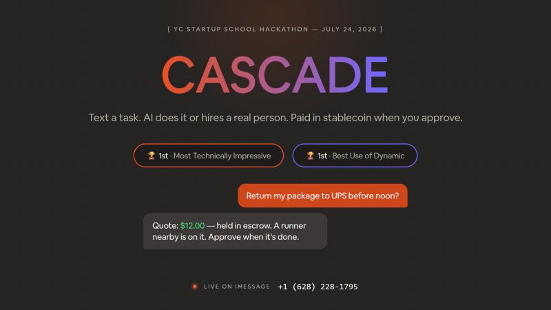 Cascade results card with both first place tracks